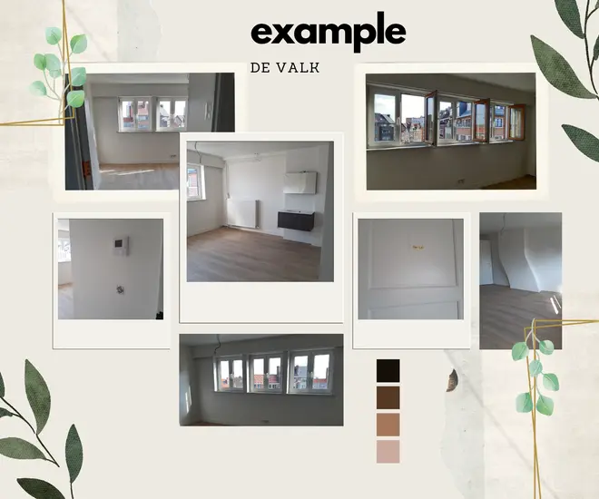 Voorbeeld van een studentenkamer in pand De Valk in Leuven